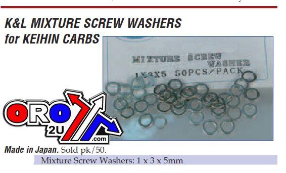 K&L Supply Keihin Mixture Screw Washer, Sold Each