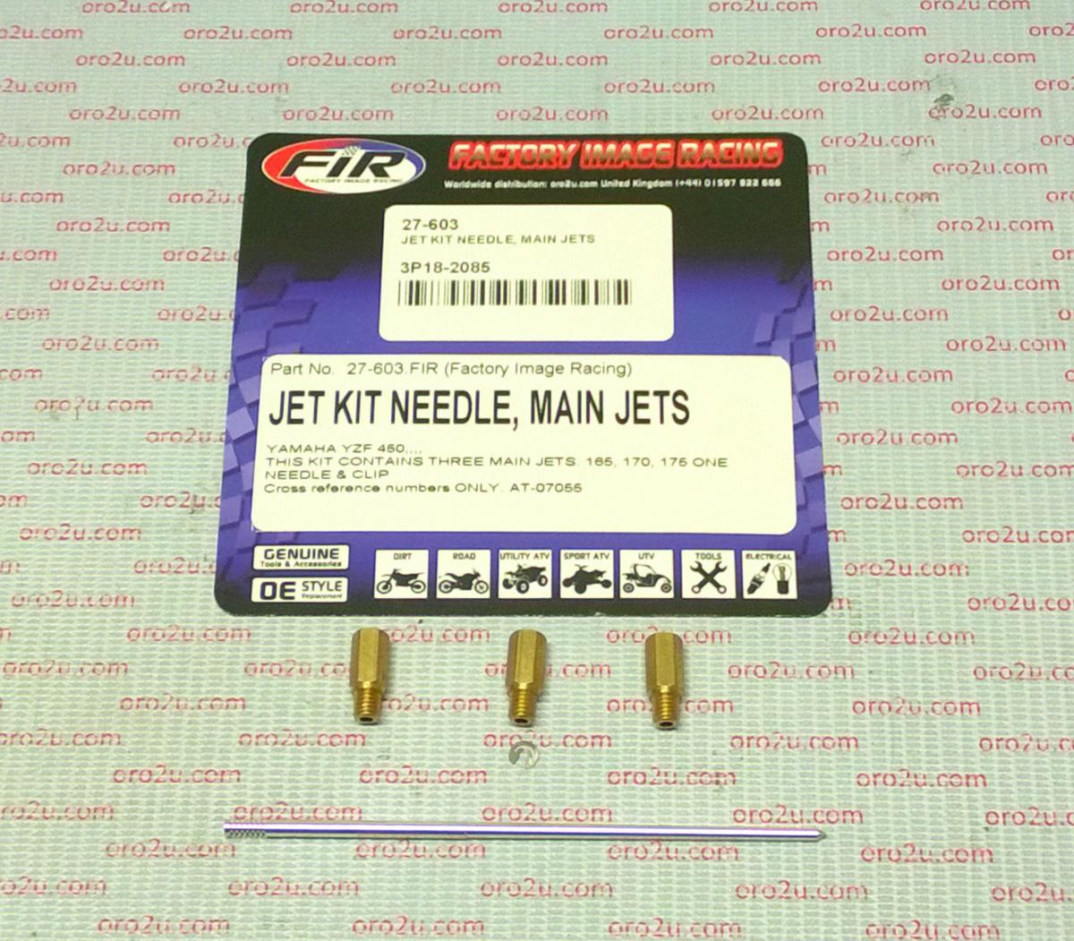 FIR Jet Kit Needle, Main Jets YZF450, at-07055