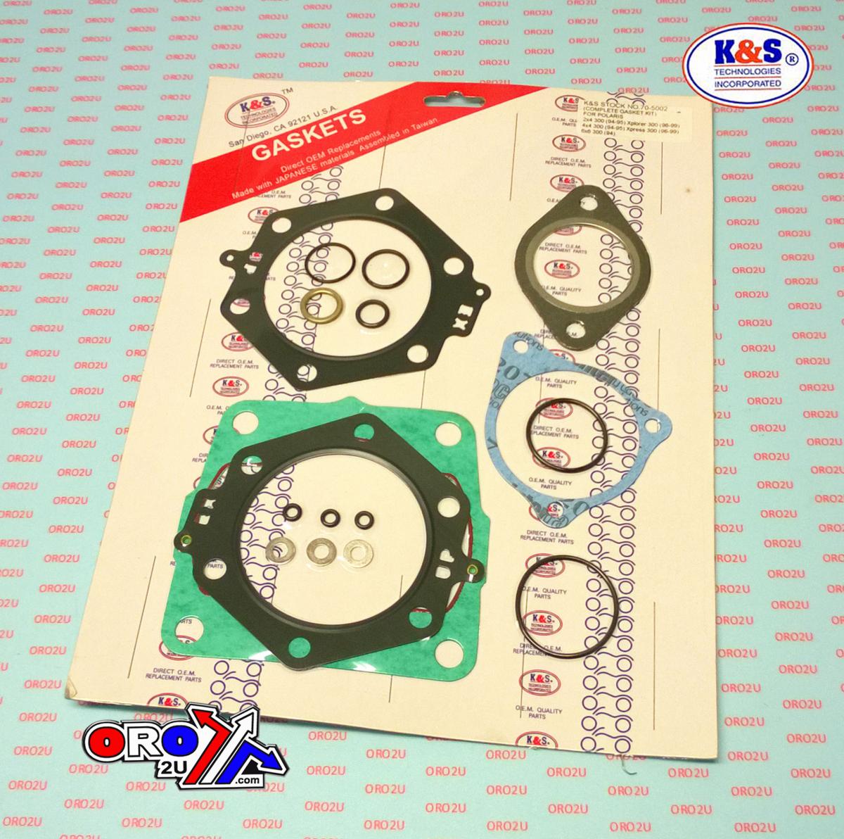 K&S Technologies Gasket Full Set 300 Polaris, Set K&s 70-5002