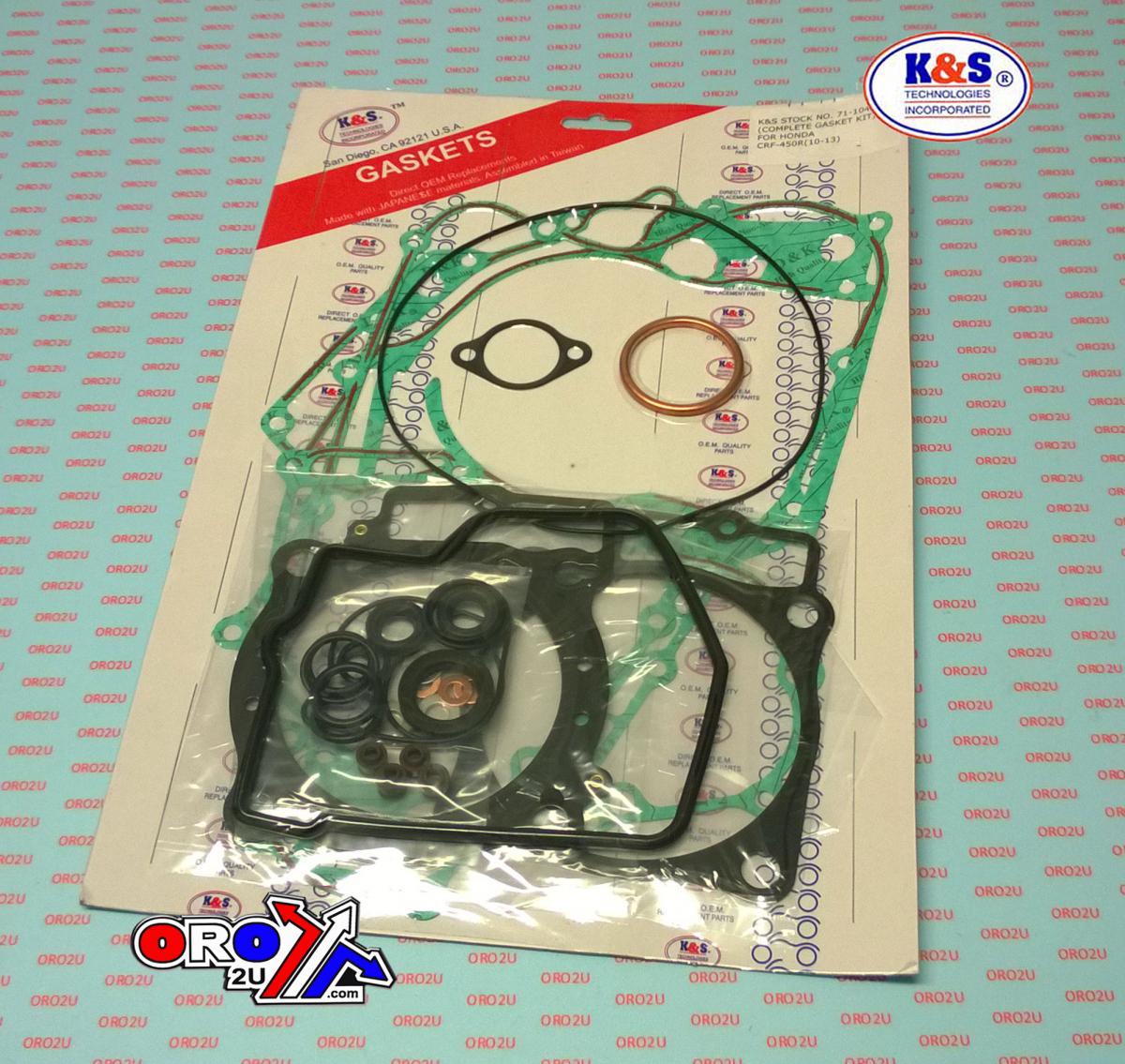K&S Technologies Gasket Full Set 10-13 CRF450R, K&s Technologies [32pc Set], KS71-1048