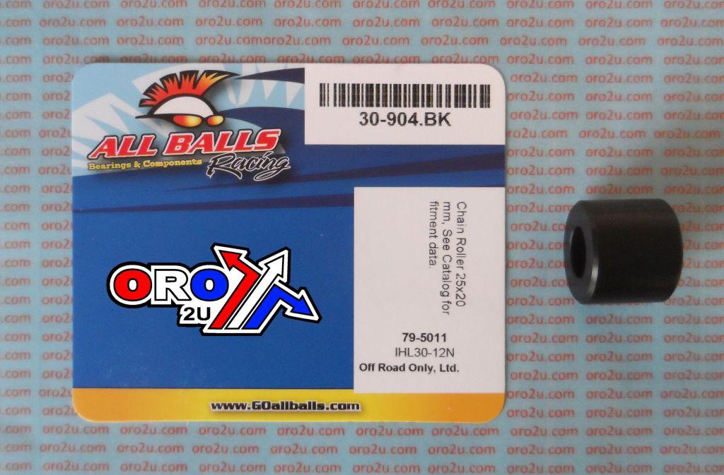 All Balls Racing Chain Roller Black D25x20, Allballs 79-5011 52158-gbf-830