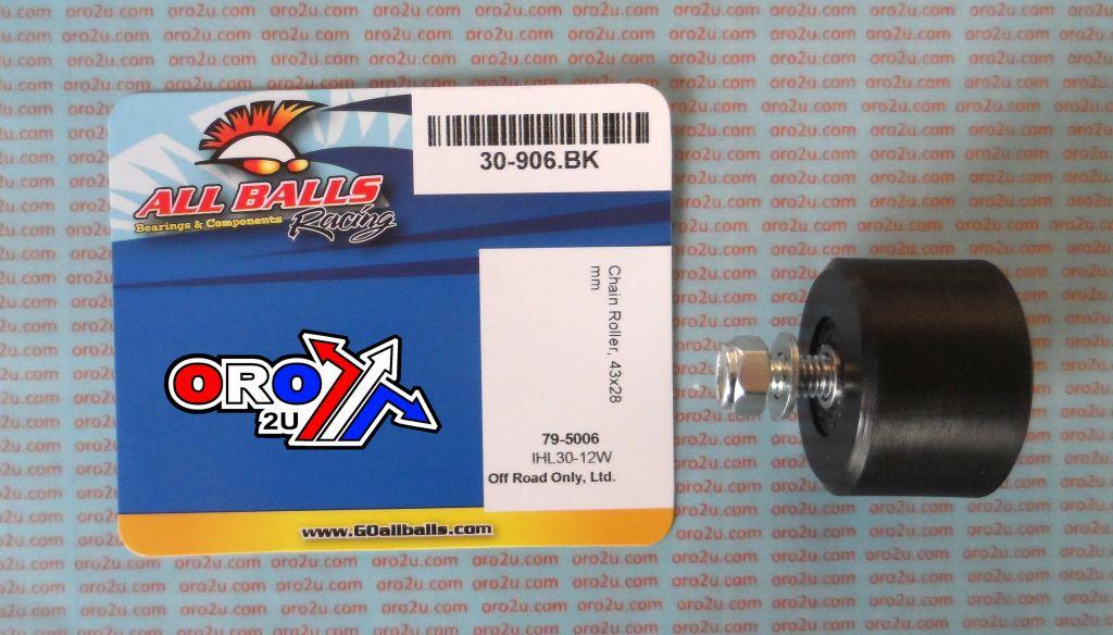 All Balls Racing Chain Roller Black D42x28, Allballs 79-5006 LT500 ATV
