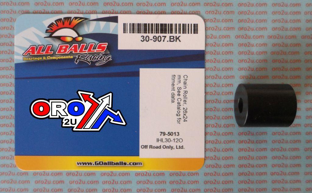 All Balls Racing Chain Roller Black D24x26, Allballs 79-5013 Honda Crm