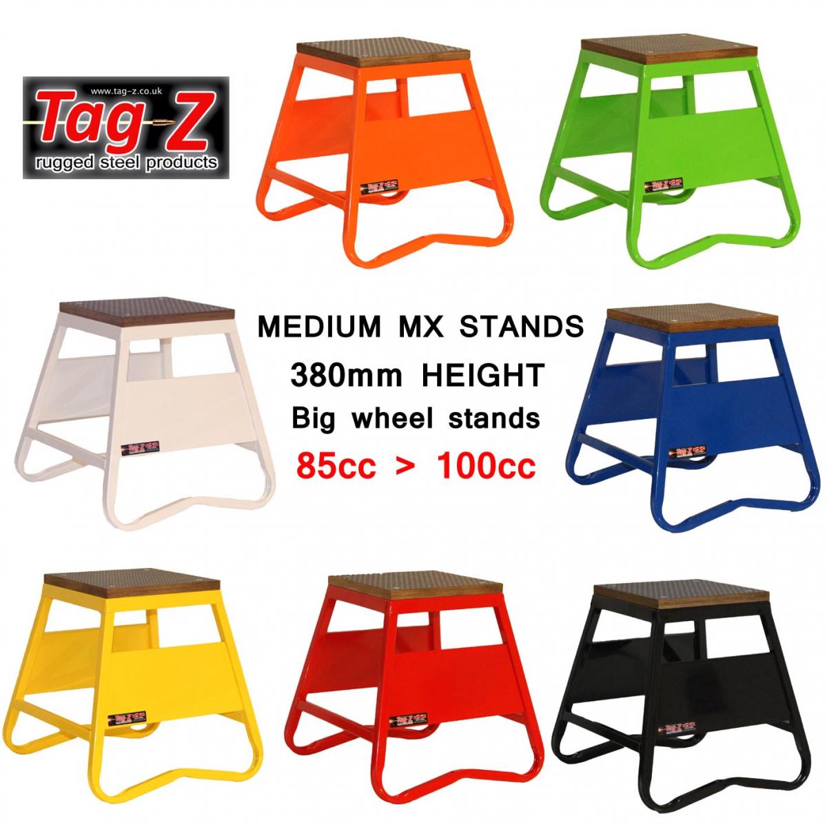 Tag-z Heavy Duty Steel Box Stand MX, Medium / 380mm High MX Stand, White