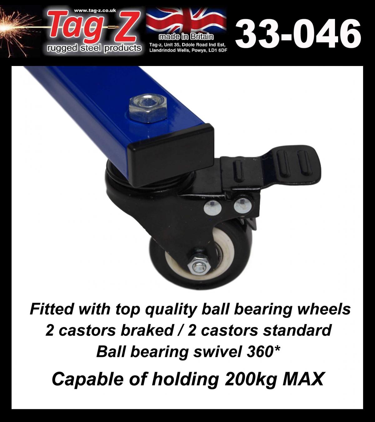 Tag-z Hd Jack-up-stand Twin Leg V5, Wheel About Jack-up-stand, MX & Enduro 125>625cc Bikes