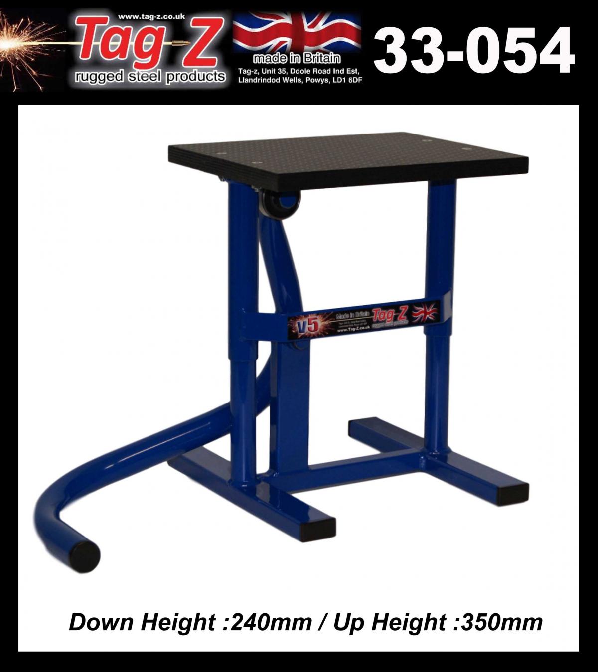 Tag-z Hd Jack-up-stand Twin Leg V5, School Boy / Super Moto Stand, Medium Stand 350mm High