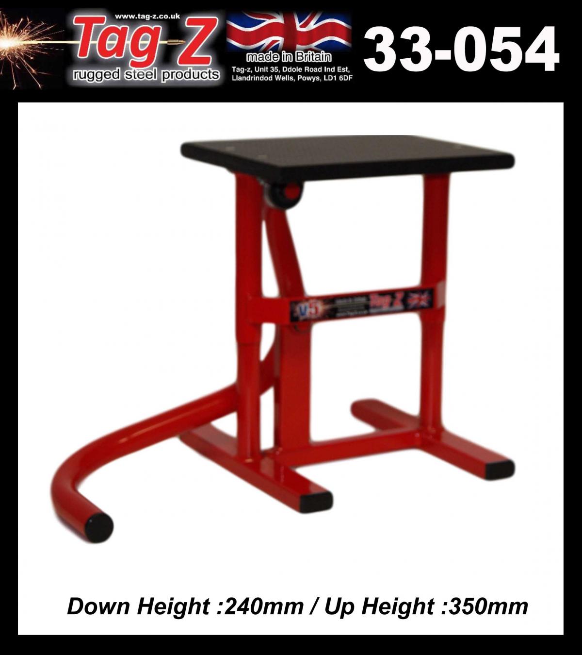 Tag-z Hd Jack-up-stand Twin Leg V5, School Boy / Super Moto Stand, Medium Stand 350mm High