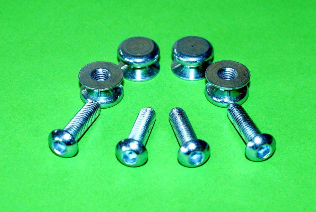 Dirt Racing M6 Nut with Bolts Set of 4, Bungee Strap Fixing Kit