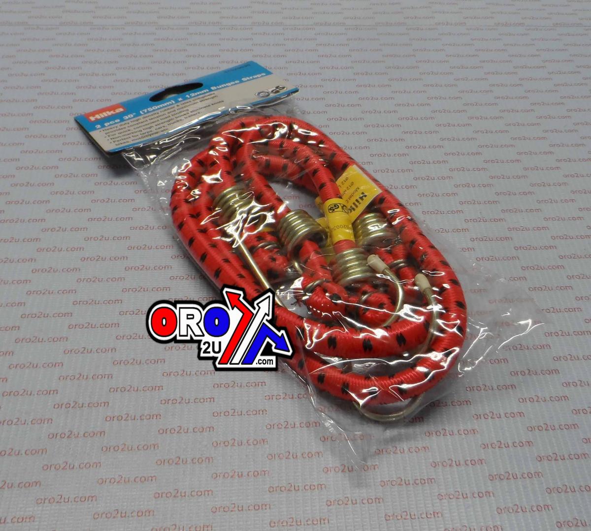 Hilka Tools 30 Bungee Cord 12mm Pk/2, Heavy Duty Bungee Straps, 84520030