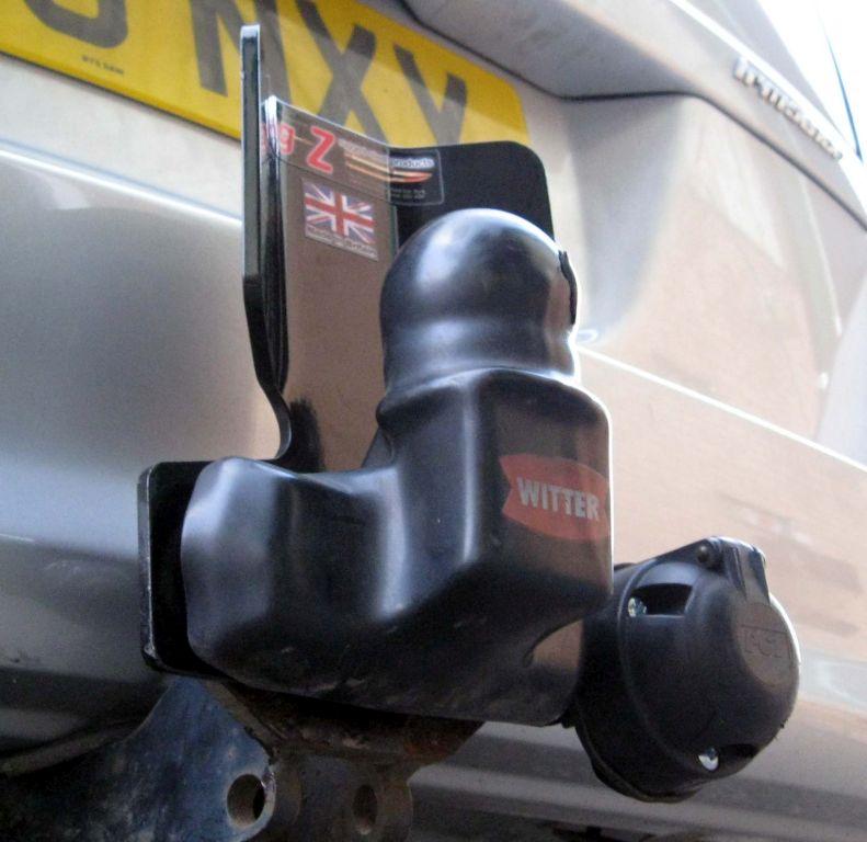 TAG-Z 5MM HEAVY DUTY PLATE SINGLE BLACK, TOW BAR BUMPER PROTECTOR PLATE