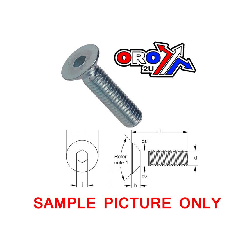 Tag-z M8x30 Bolt Csk Bzp