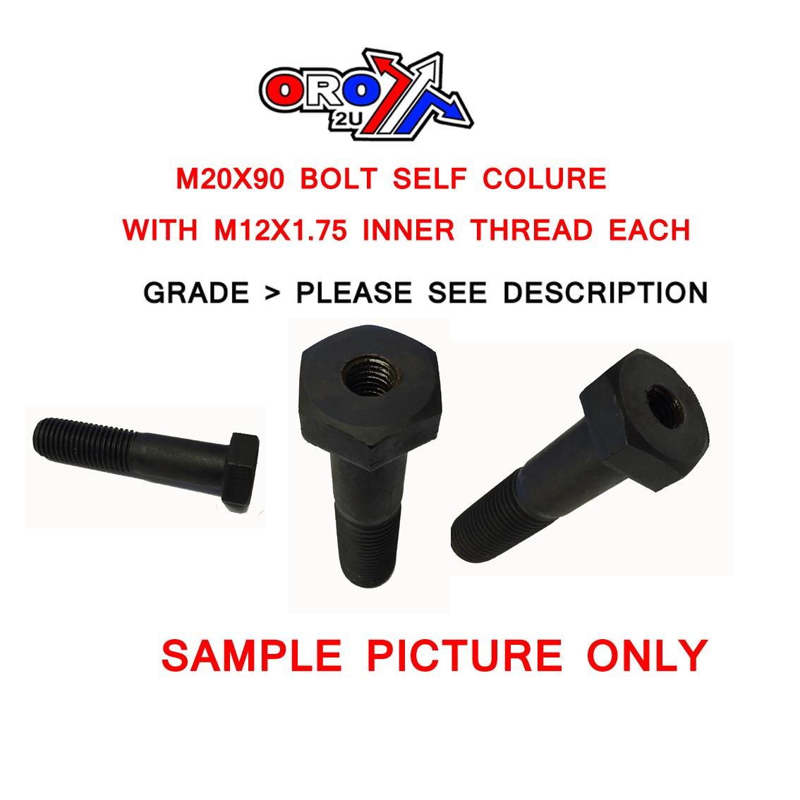 Tag-z M20x90 Bolt Inner Thread M12, Each