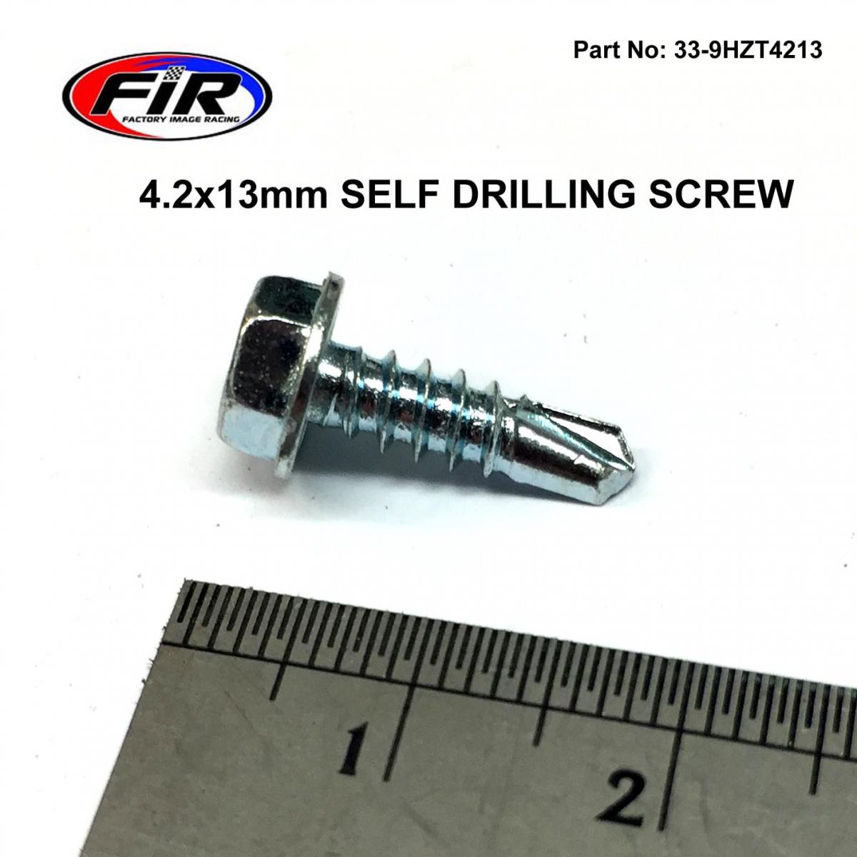 Tag-z 4.2x13mm Self Drilling Screw, Hex Tek Tec / Bzp Metal / Each, Drilling Capacity 1.2mm - 3.5m