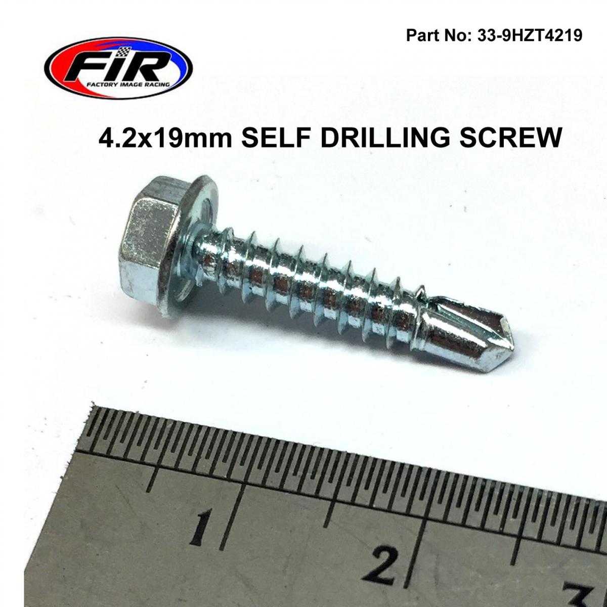 Tag-z 4.2x19mm Self Drilling Screw, Tek Tec / Bzp Metal / Each, Drilling Capacity 1.2mm - 3.5m