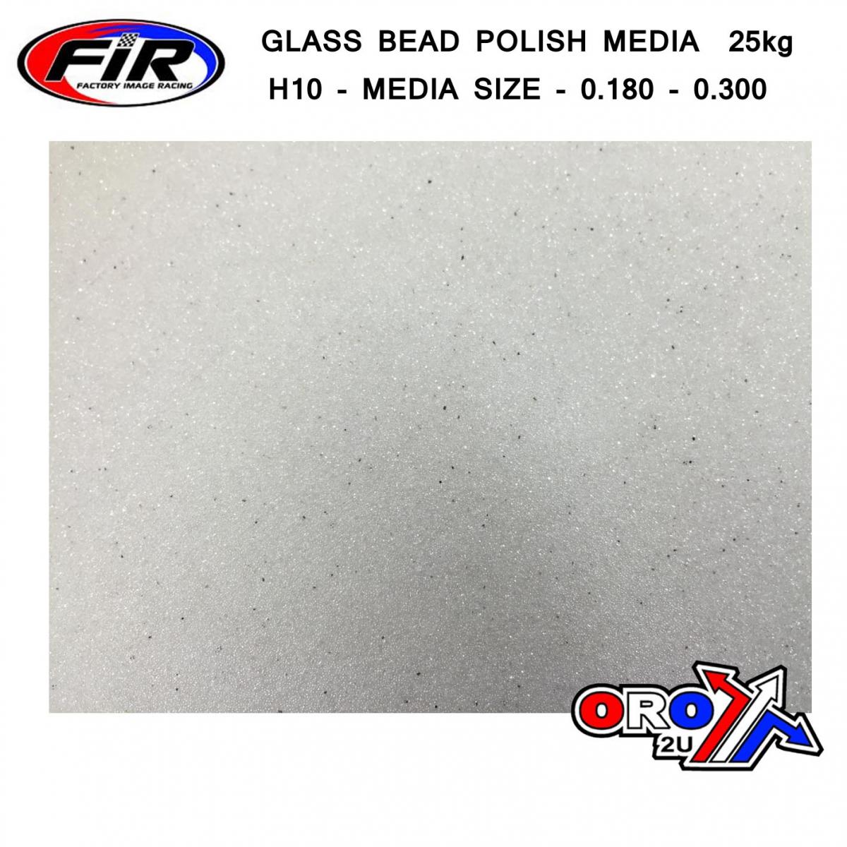 Tag-z Glass Bead Polish Media25kg, H10 - Media Size-0.180 - 0.300