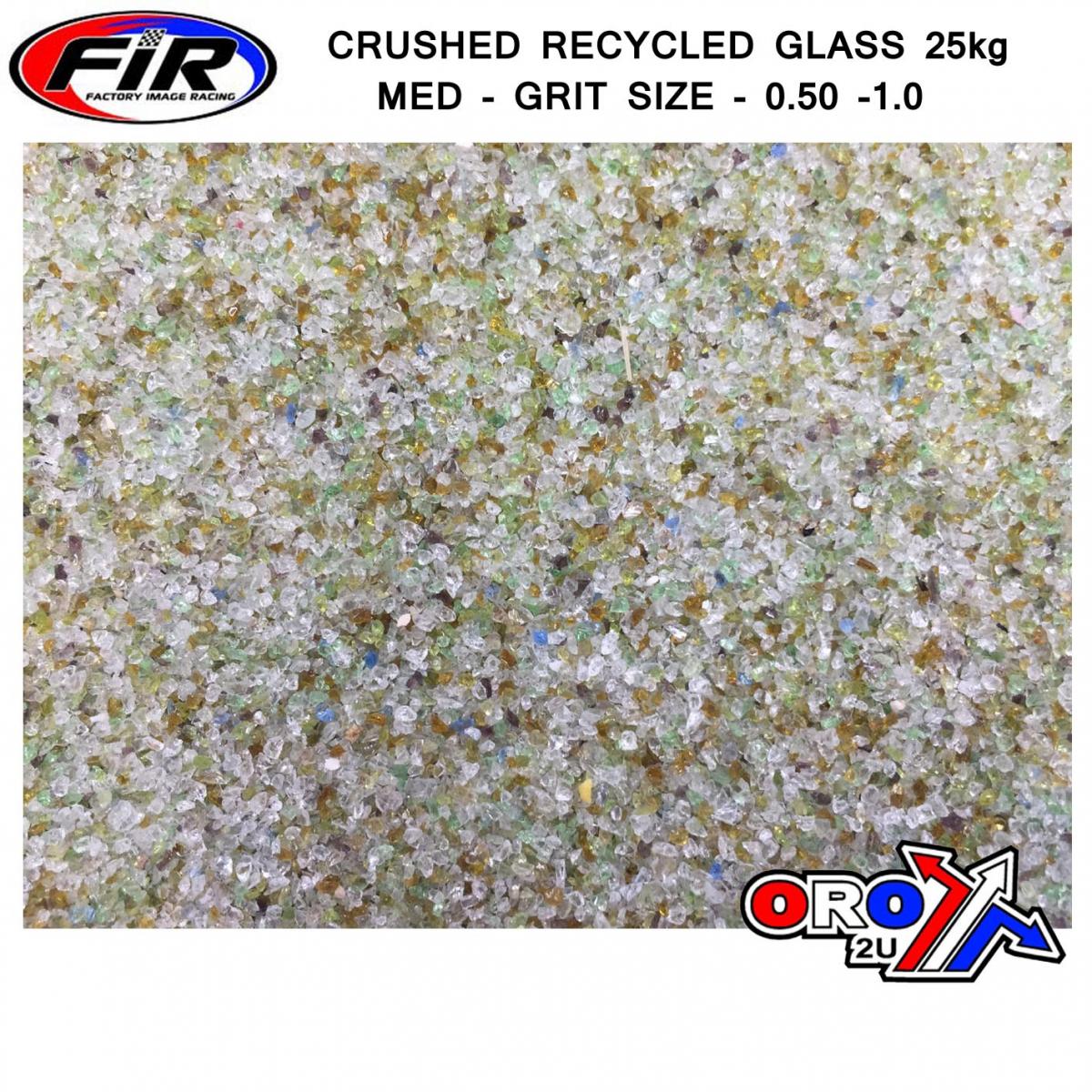 Tag-z Crushed Recycled Glass 25kg, Med - Grit Size - 0.50 -1.0