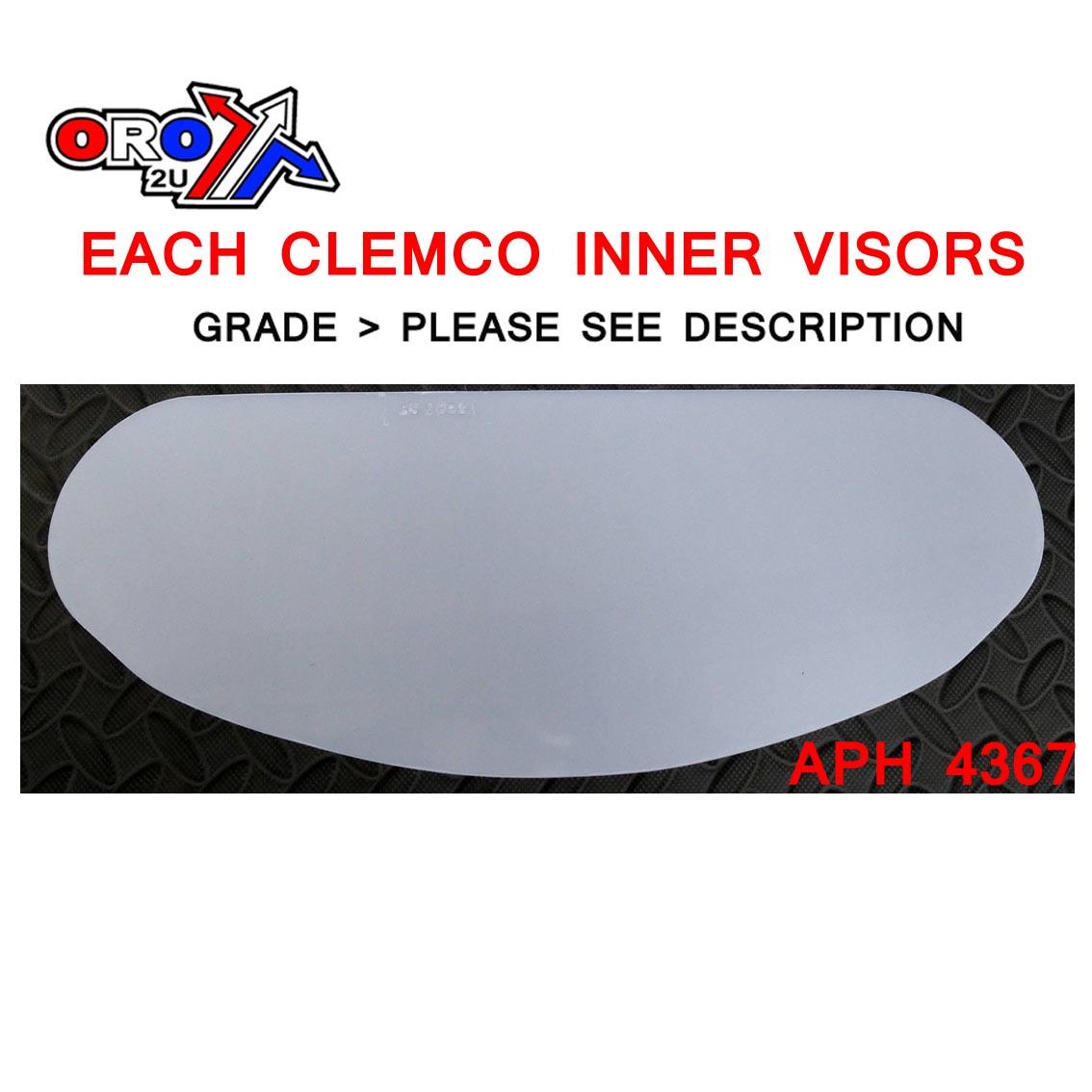 Tag-z Each Clemco Inner Visors, Aph 4367 Apollo 60 Helment