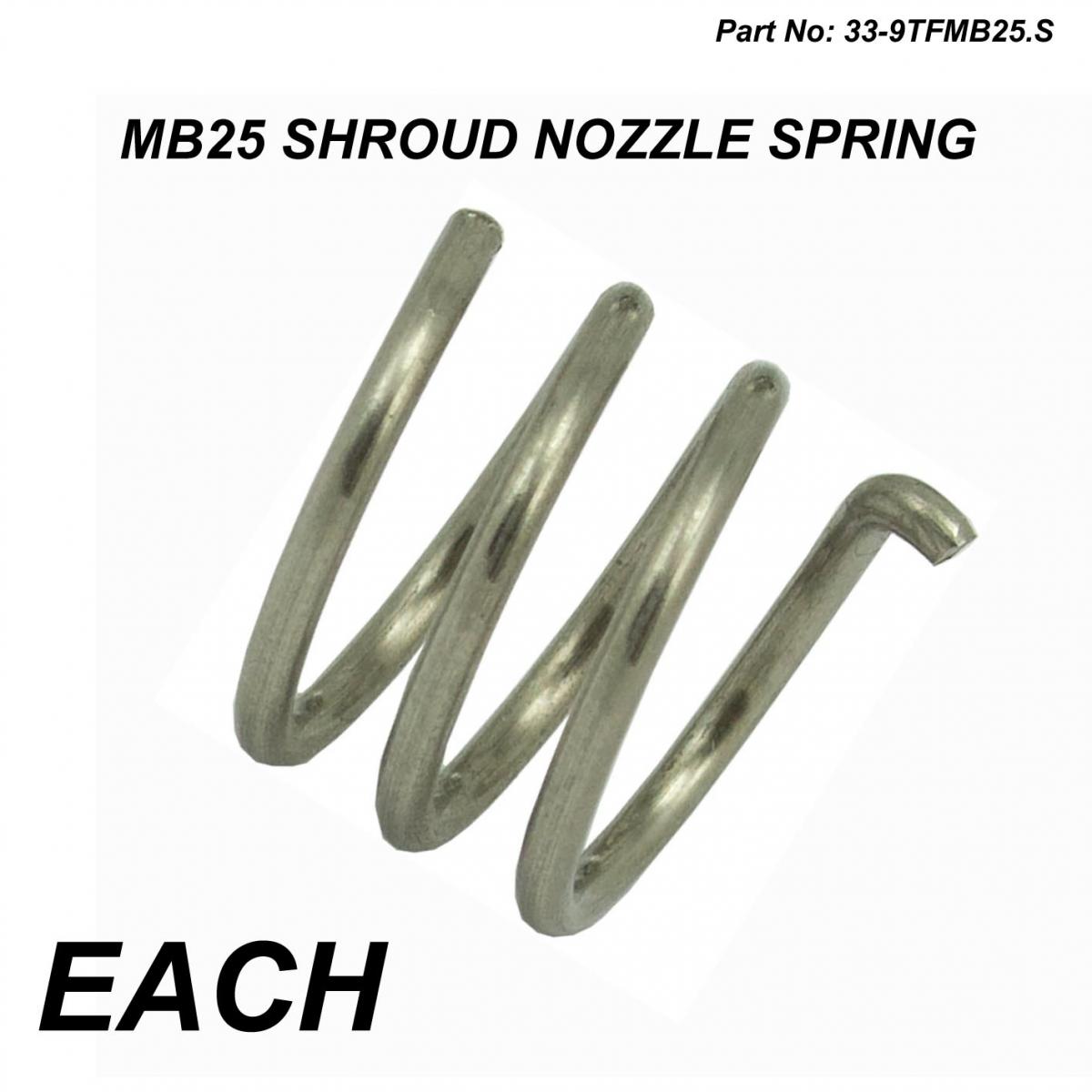 Tag-z MB25 Shroud Nozzle Spring, Od 12.60mm X Id 15.50mm, 110-101 003.0013