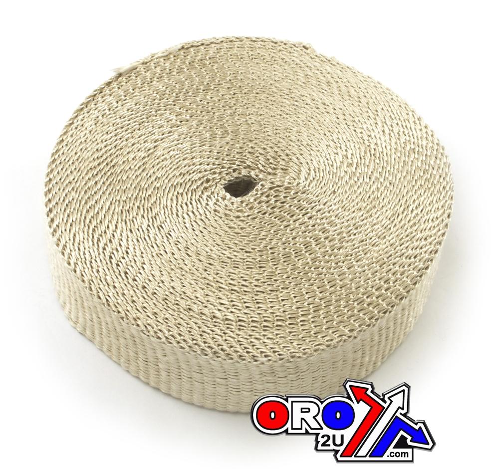 Dirt Racing 2x50' Tan Exhaust Wrap, Manifold Downpipe High Temperature Tape, HX500-2000