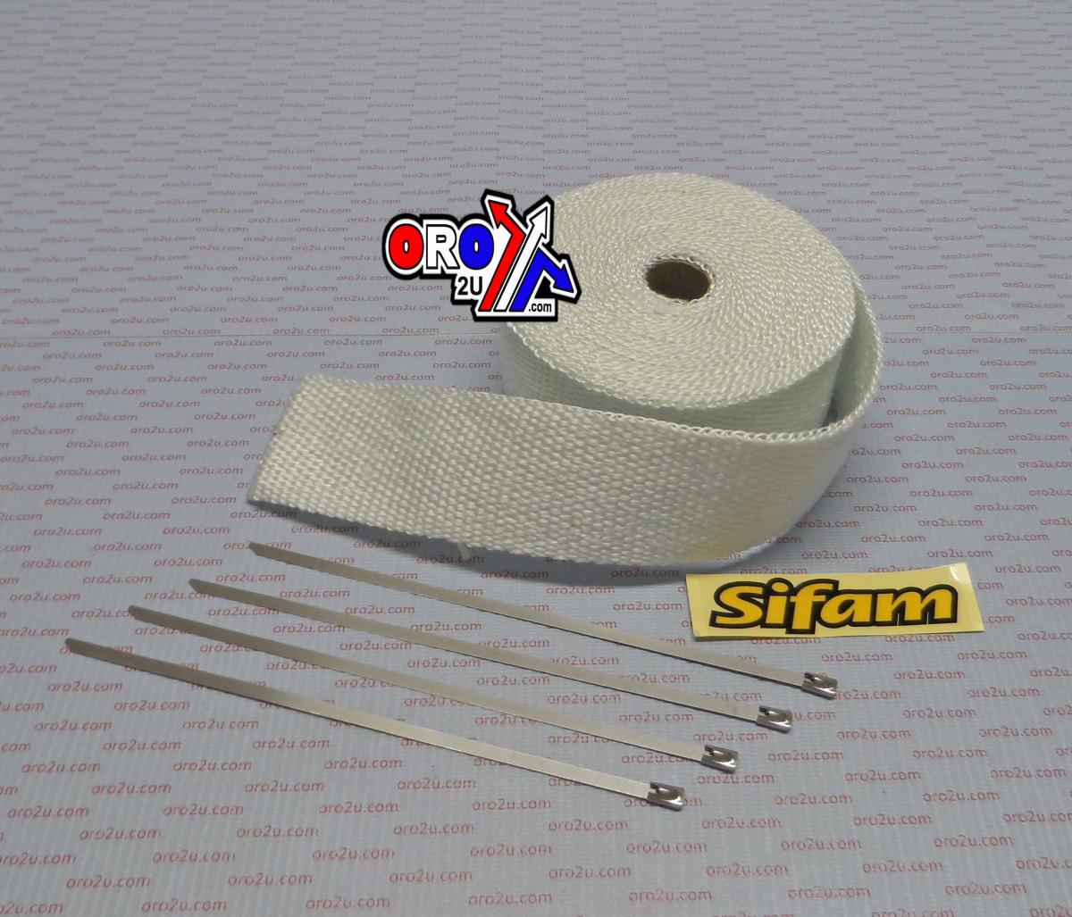 Sifam 50mm Exhaust Wrap 10m, Manifold Downpipe High Temperature Tape, BTE100B
