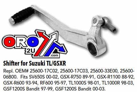 K&L Supply Shifter Lever Suzuki Tl/gsxr 28-1216, Road, MC