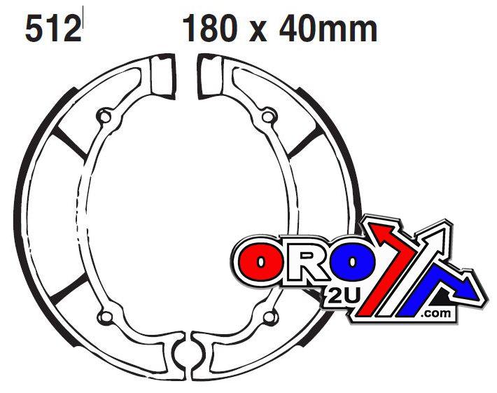 EBC Brake Shoes Y512 / S512 Ebc