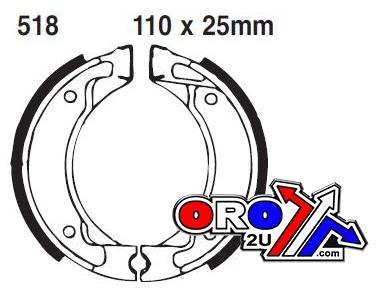 EBC Brake Shoes Ebc S518, Y518, 38-518.e