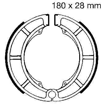 Dirt Racing Brake Shoes VB305 [ebc S609], MC-05307, GBS305,1103050