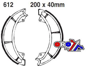 EBC Brake Shoes S612 Ebc, Kawasaki, Suzuki