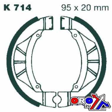 EBC Brake Shoes VB415 Kaw K714, Kawasaki KX80 1983