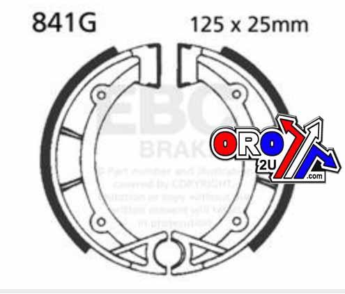 EBC Brake Shoes Ebc G841 Grooved