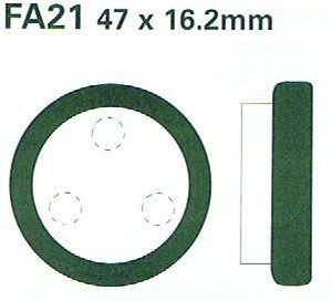 EBC Brake Pads Disc Semi-metal, Ebc FA021 / Fa21yfm ATV