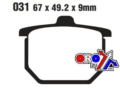 EBC Brake Pads Semi-metal 9mm