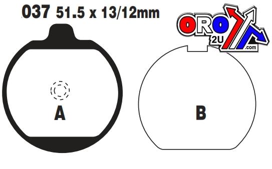 EBC Brake Pads Semi-metal Z750, Ebc FA037, FA37 Kawasaki Z650
