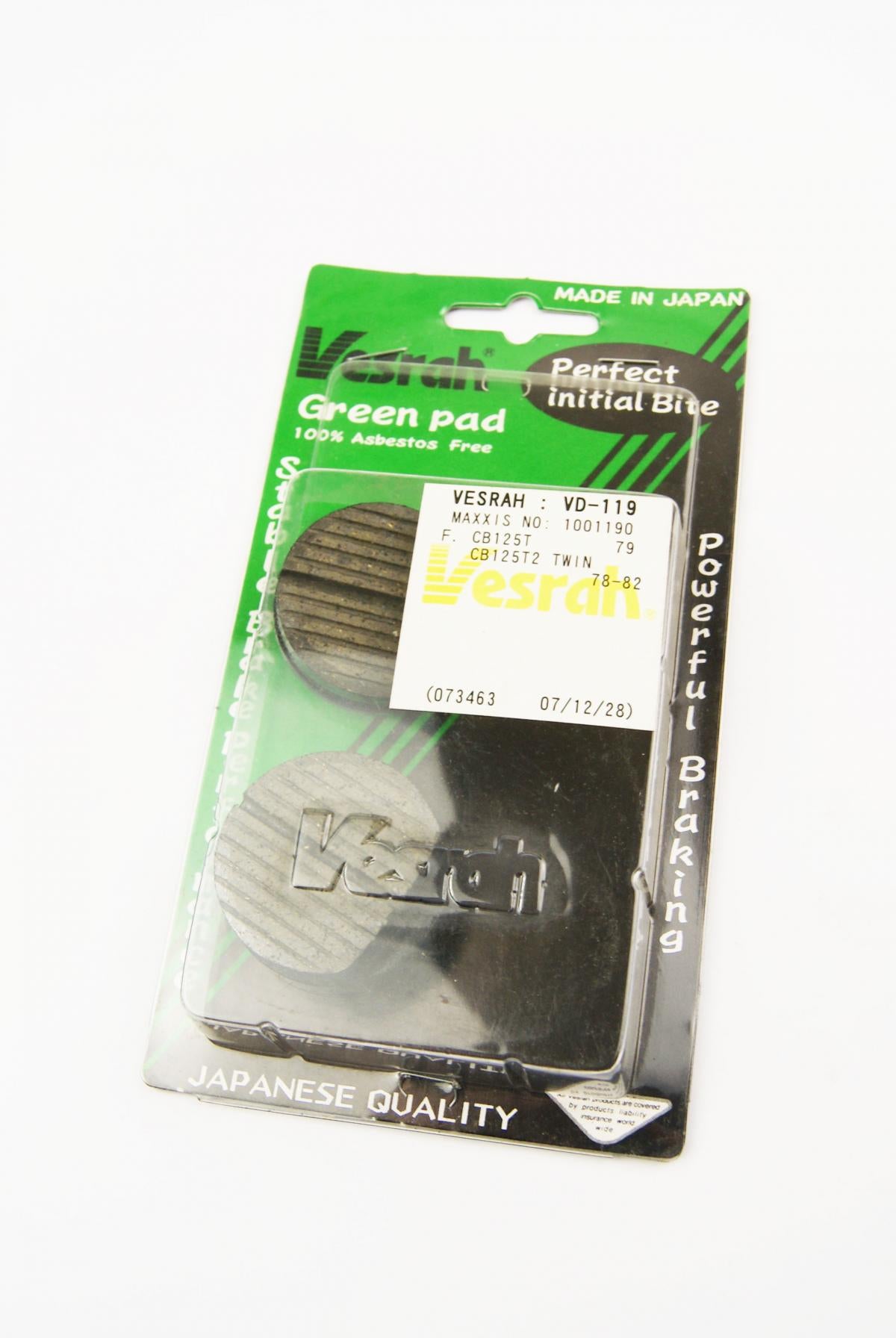 Vesrah Brake Pads Disc VD119 1001190