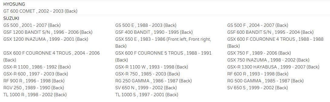 Sifam Brake Pads Sintered Metal, Sifam S1009n
