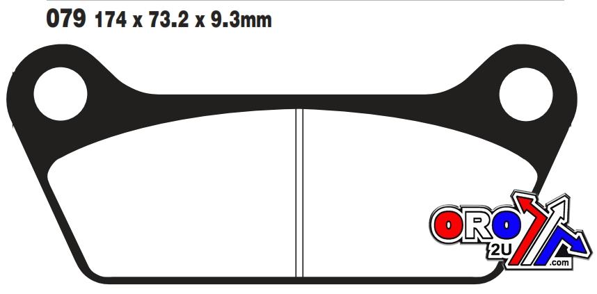 EBC Brake Pads Std Semi-metal, Ebc FA079, Harley Davidson