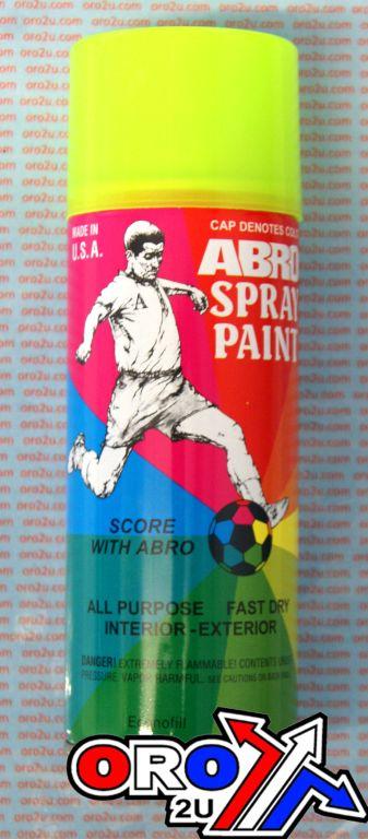 ABRO Spray Paint Fluorescent Yellow, Abro 101
