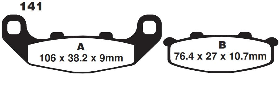 Sifam Brake Pads Sintered Metal, Sifam S1015n (FA141HH)