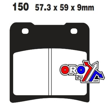 EBC Brake Pads Std Kevlar Organic, Ebc Fa150semi-metal Black