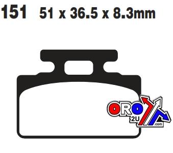 EBC Brake Pads Std Kevlar Organic, Ebc Fa151semi-metal Black