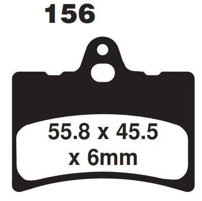 EBC Brake Pads Std Kevlar Organic, Ebc FA156 Semi-metal Black