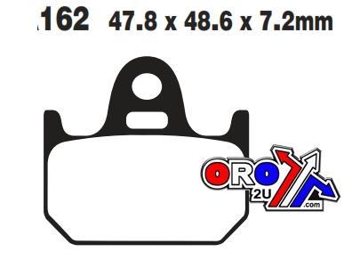 EBC Brake Pads Std Kevlar Organic, Ebc FA162 Semi-metal Black