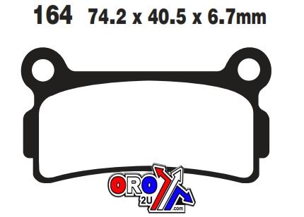 EBC Brake Pads Std Kevlar Organic, Ebc FA164 Semi-metal Black