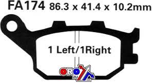 FIR BRAKE PADS SINTERED METAL, SIFAM S1035N (FA174)