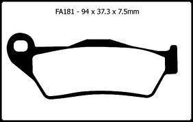 EBC Brake Pads Std FA181HH Ebc, FA181HH Ebc Carbon Based