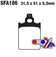 EBC Brake Pads Std Scooter Organic, SFA186 Ebc Black Scooter