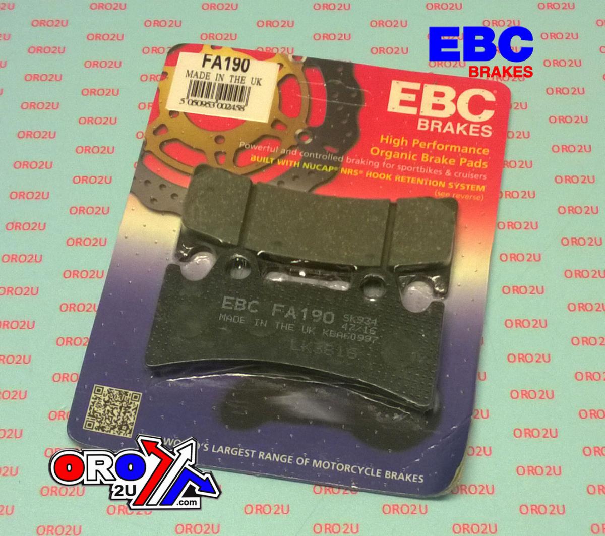 EBC Brake Pads Std Semi-metal, Ebc FA190