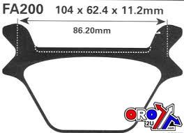 EBC Brake Pads Std Kevlar Organic, Ebc FA200 Harley Davidson
