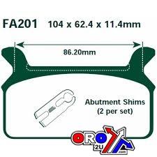 EBC Brake Pads Std Kevlar Organic, Ebc FA201 Harley Davidson